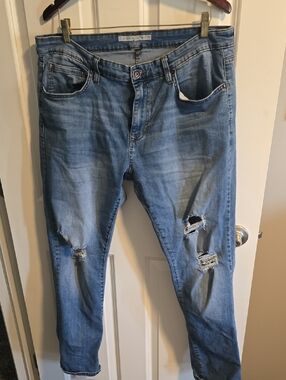Light Blue Distressed Men’s Jeans